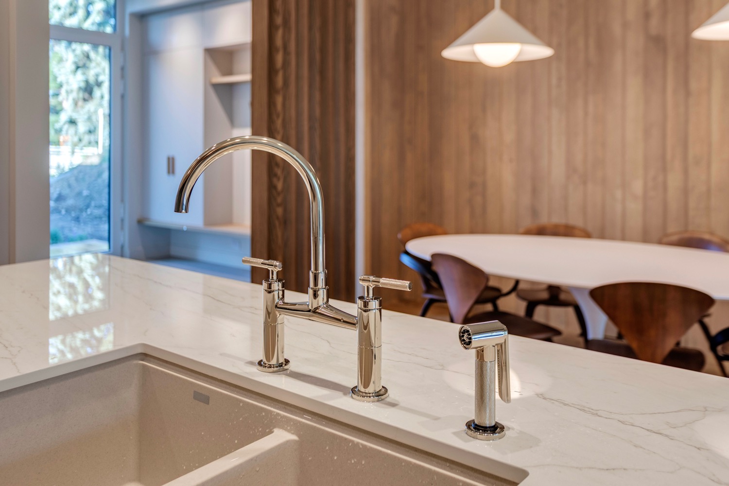 Kitchen faucet in the Aspen in Strathearn with homes for sale by Holland and Associates Real Estate in Edmonton.